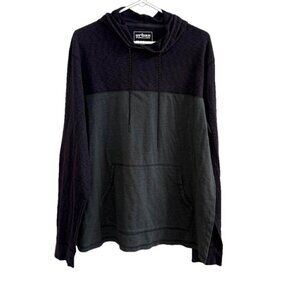 Men's Urban Pipeline Color Block Long Sleeve Hoodie.  Gray/Purple Size XXL